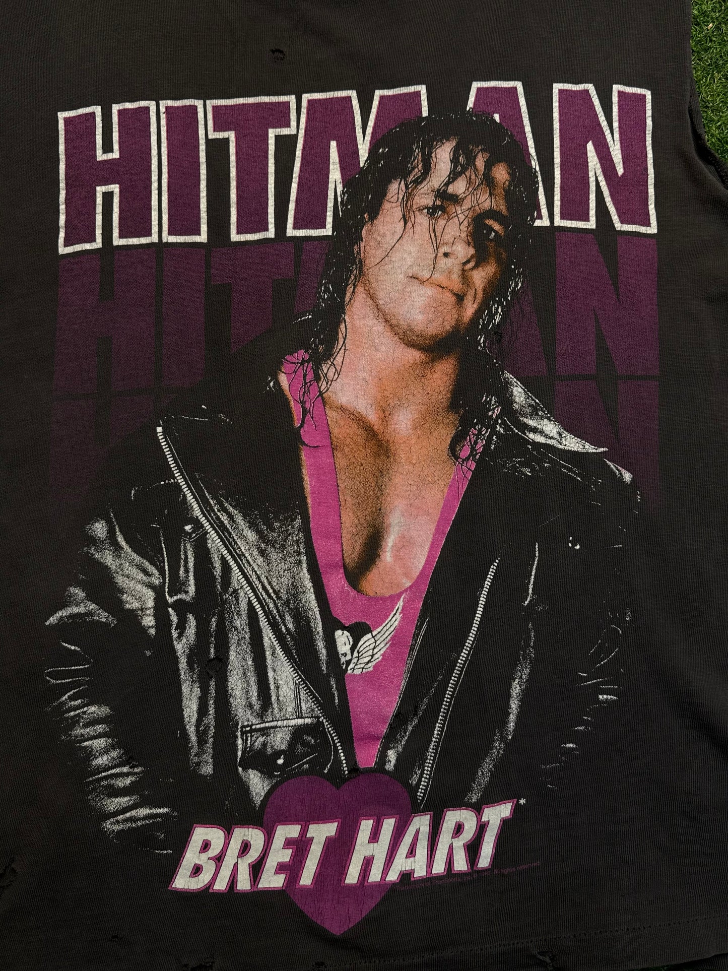 Vintage WWF Bret "Hitman" Hart Cut Off Tee
