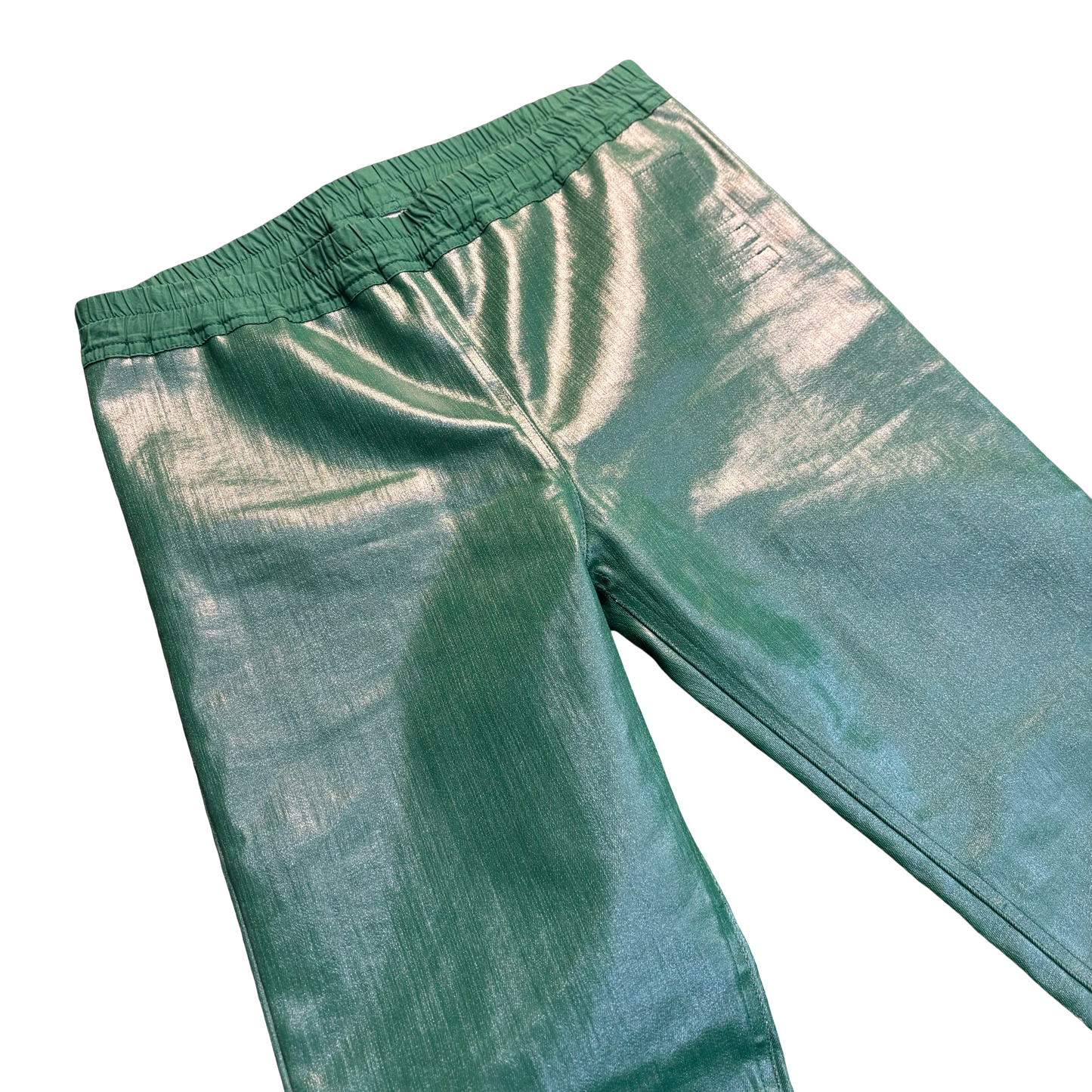 Rick Owens Green Waxed Stick Cut Denim