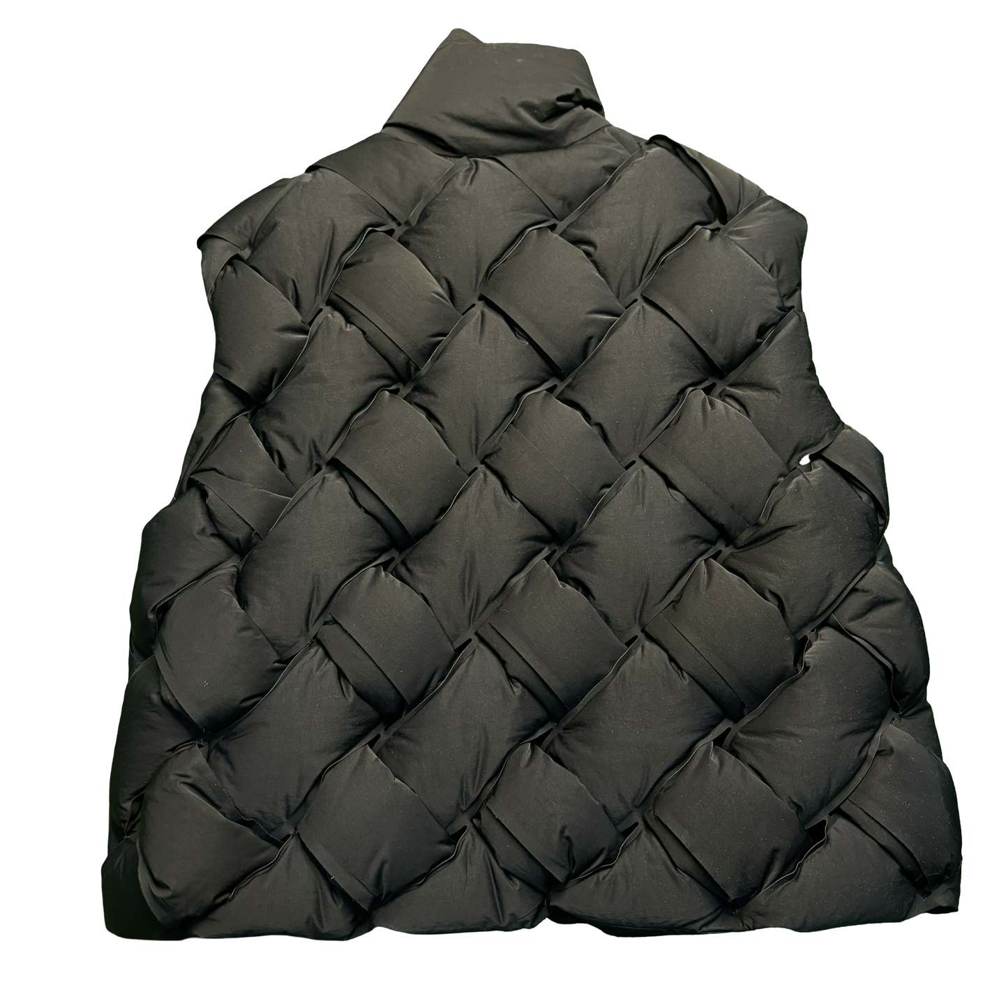 Bottega Vennetta Black Woven Puffer Vest