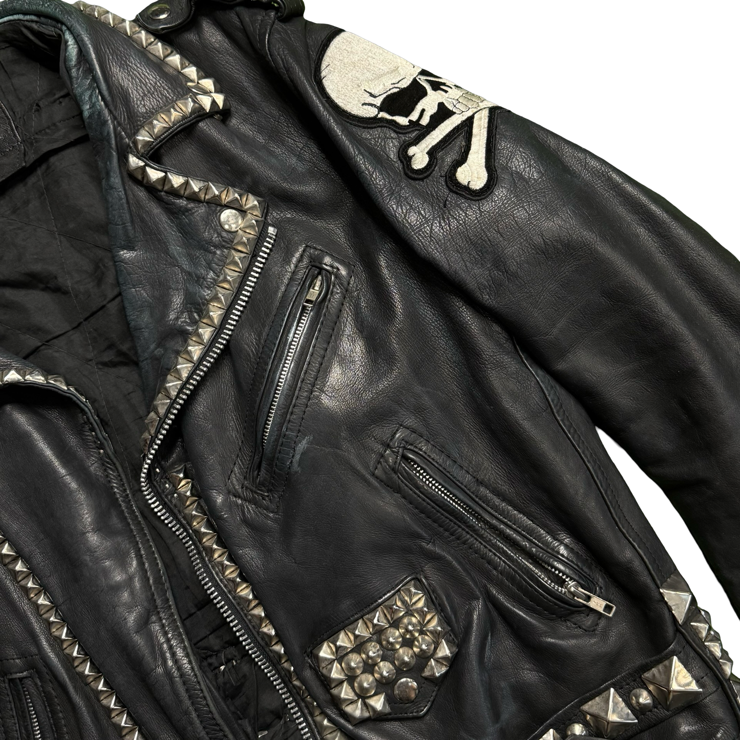 Vintage Leather Motorcycle Jacket