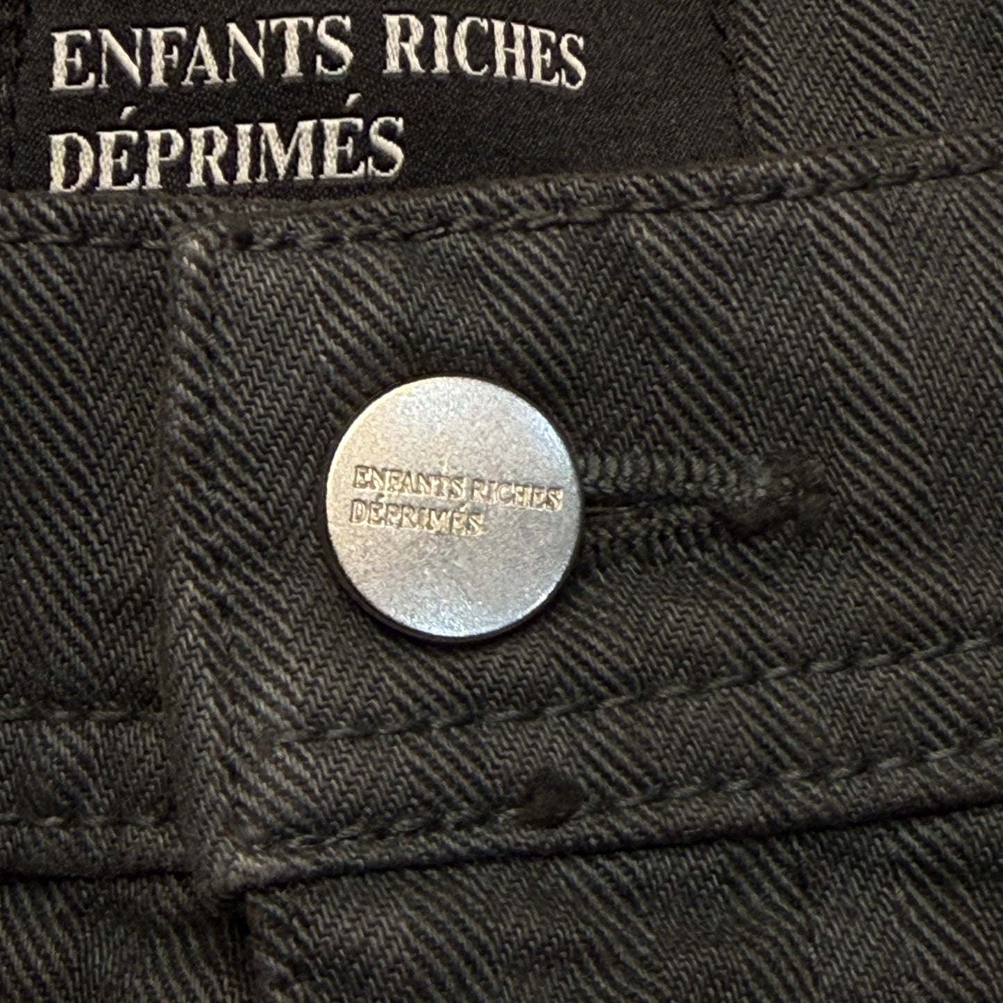 Enfants Riches Déprimés Distressed Herringbone Shorts