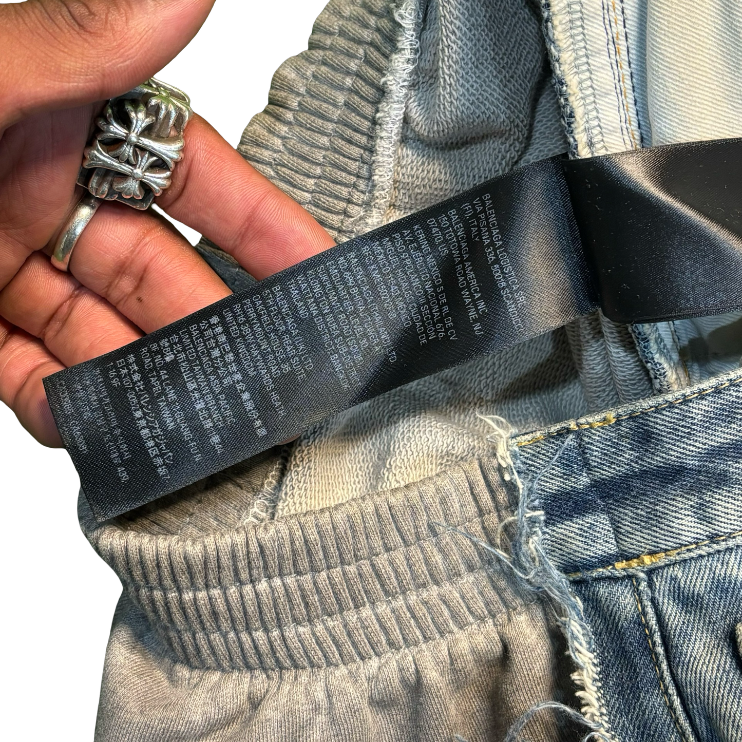 Balenciaga Hybrid Distressed Denim Pants