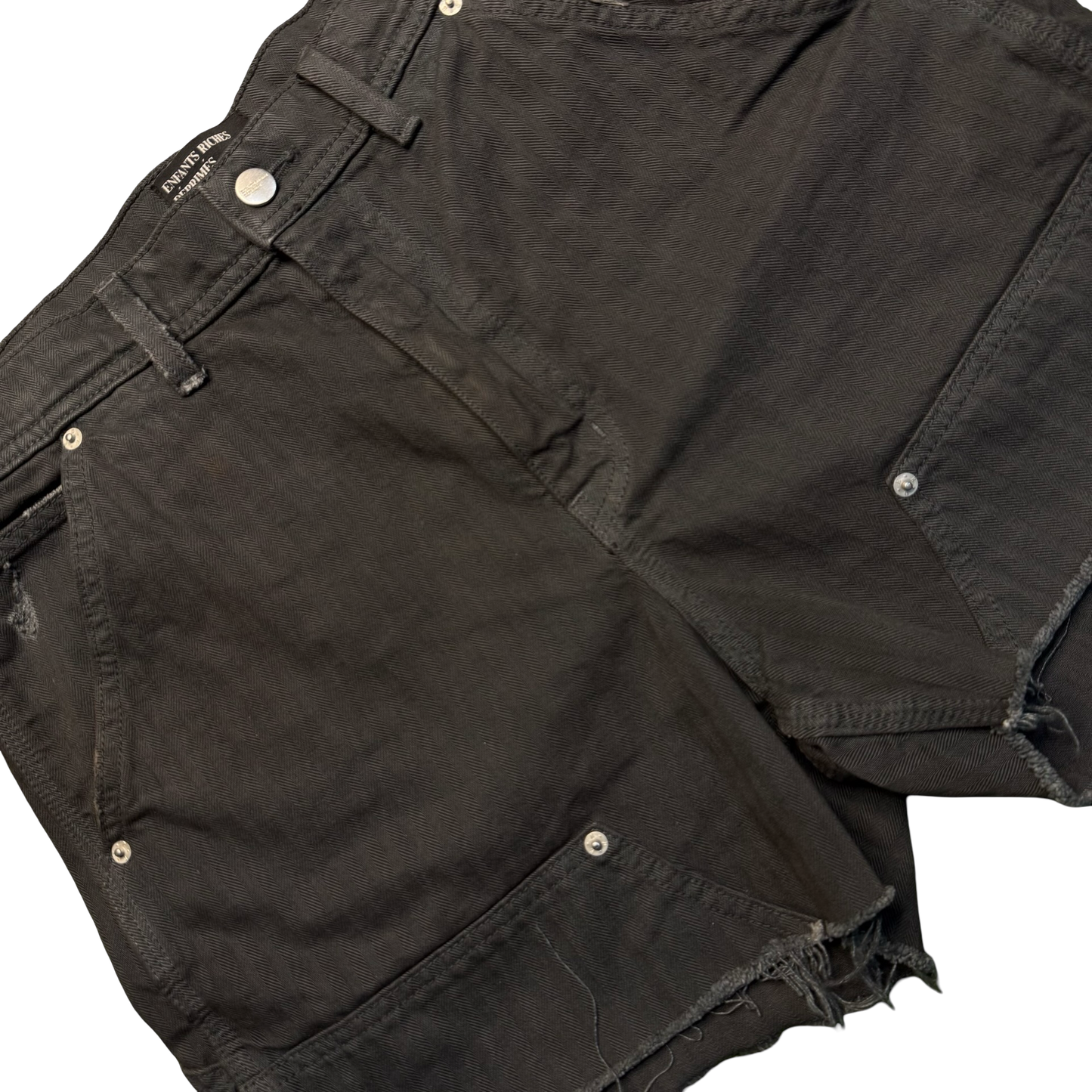 Enfants Riches Déprimés Distressed Herringbone Shorts