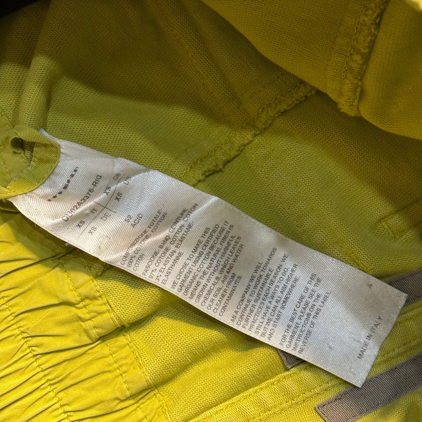 Rick Owens Yellow Creatch Cargo Sweatpants