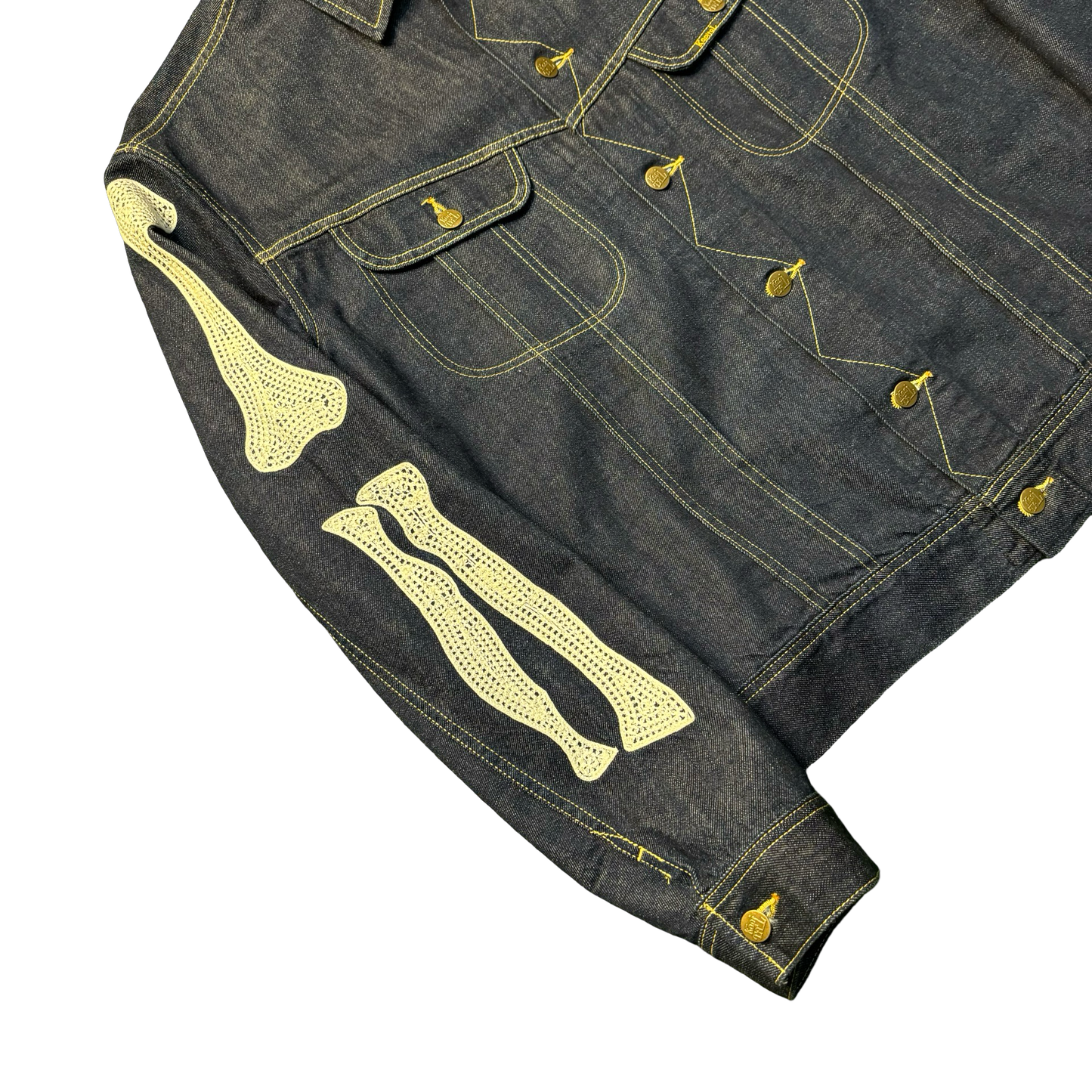 Kapital Indigo Embroidered Bone Denim Jacket