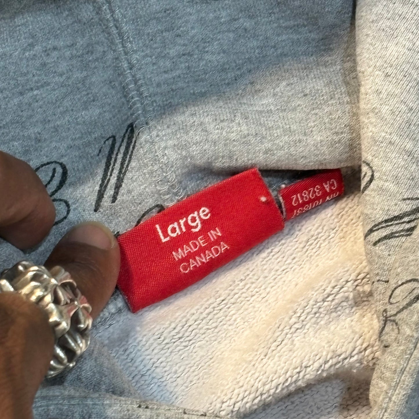 Supreme “Eat Me” Grey Hoodie