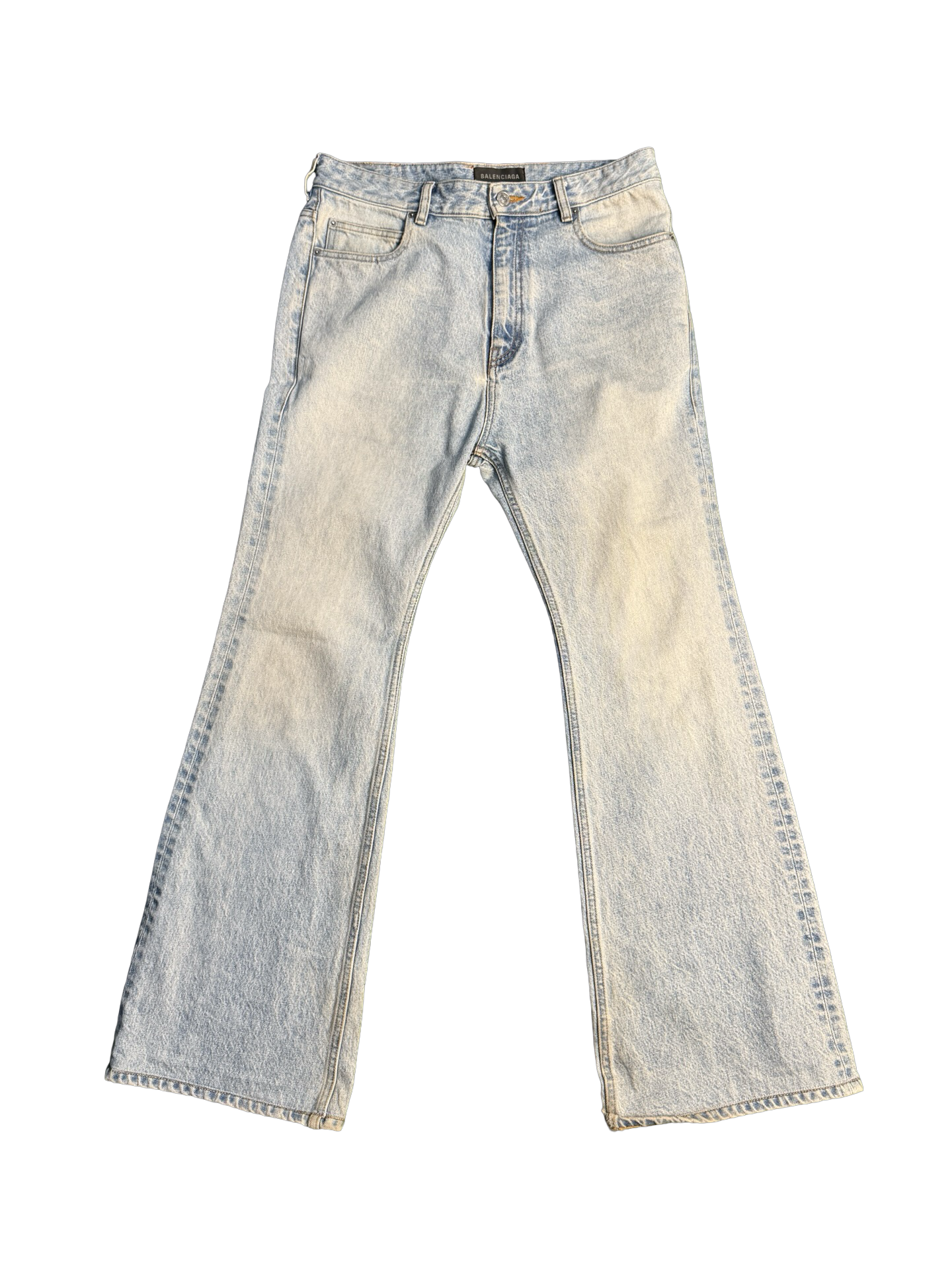 Balenciaga Light Washed Flared Denim