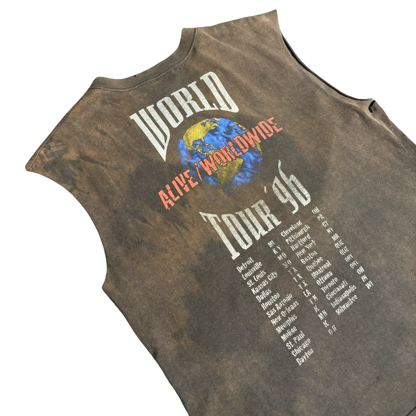 Vintage 1996 KISS World Tour Cut Off Shirt
