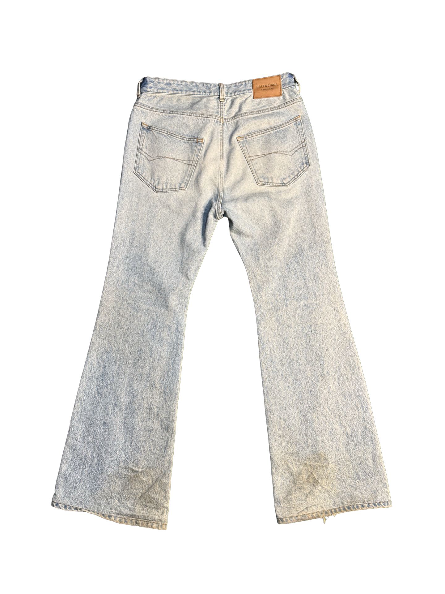 Balenciaga Light Washed Flared Denim
