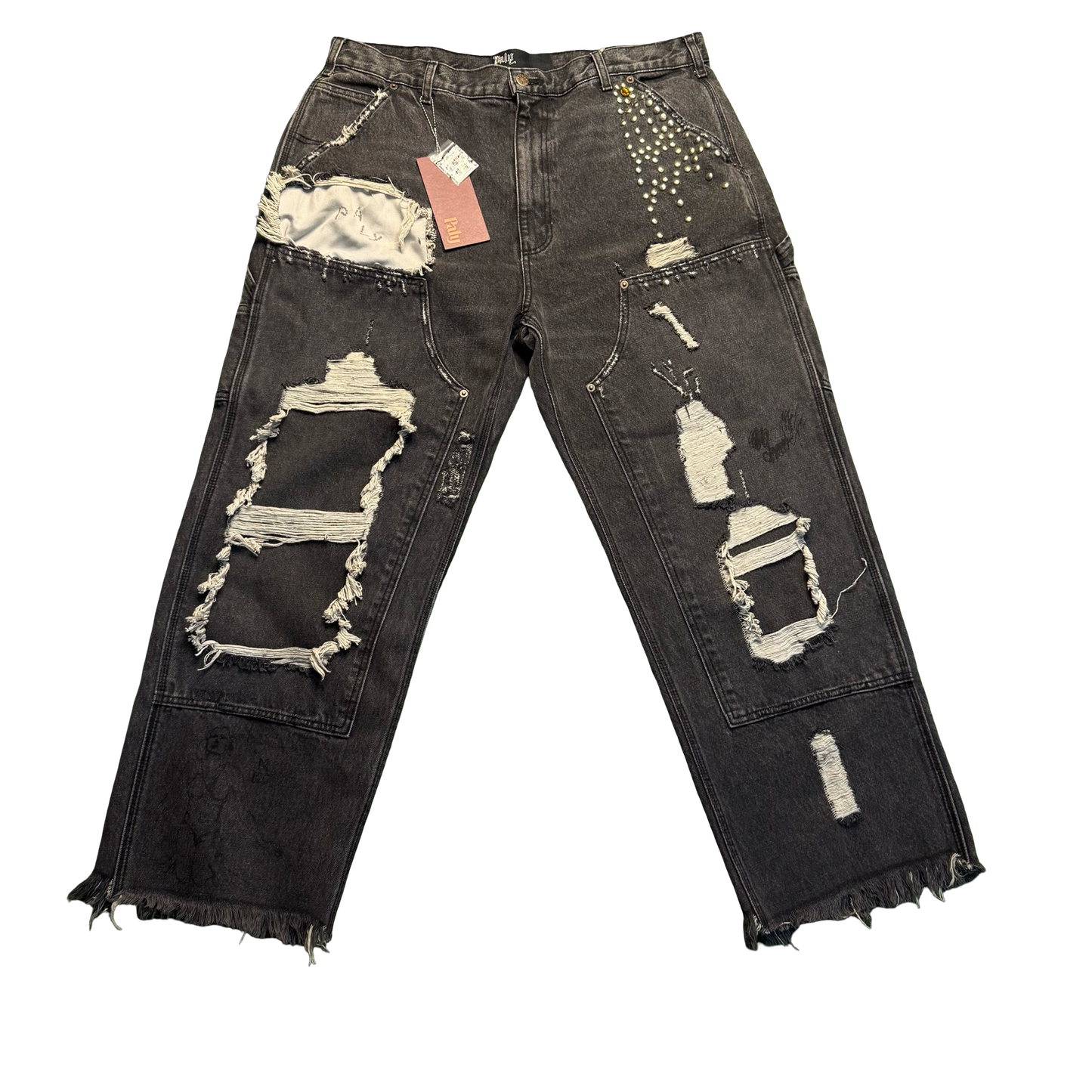 Paly Hollywood Busted Double Knee Jeans