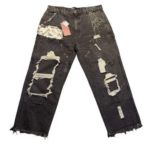 Paly Hollywood Busted Double Knee Jeans