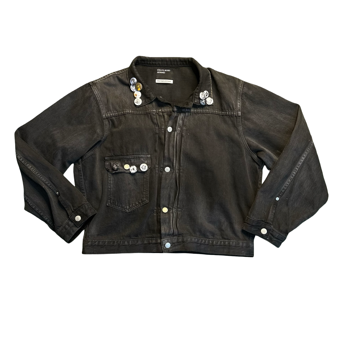 Enfants Riches Déprimés Black Type VII Pin Assemblage Denim Jacket