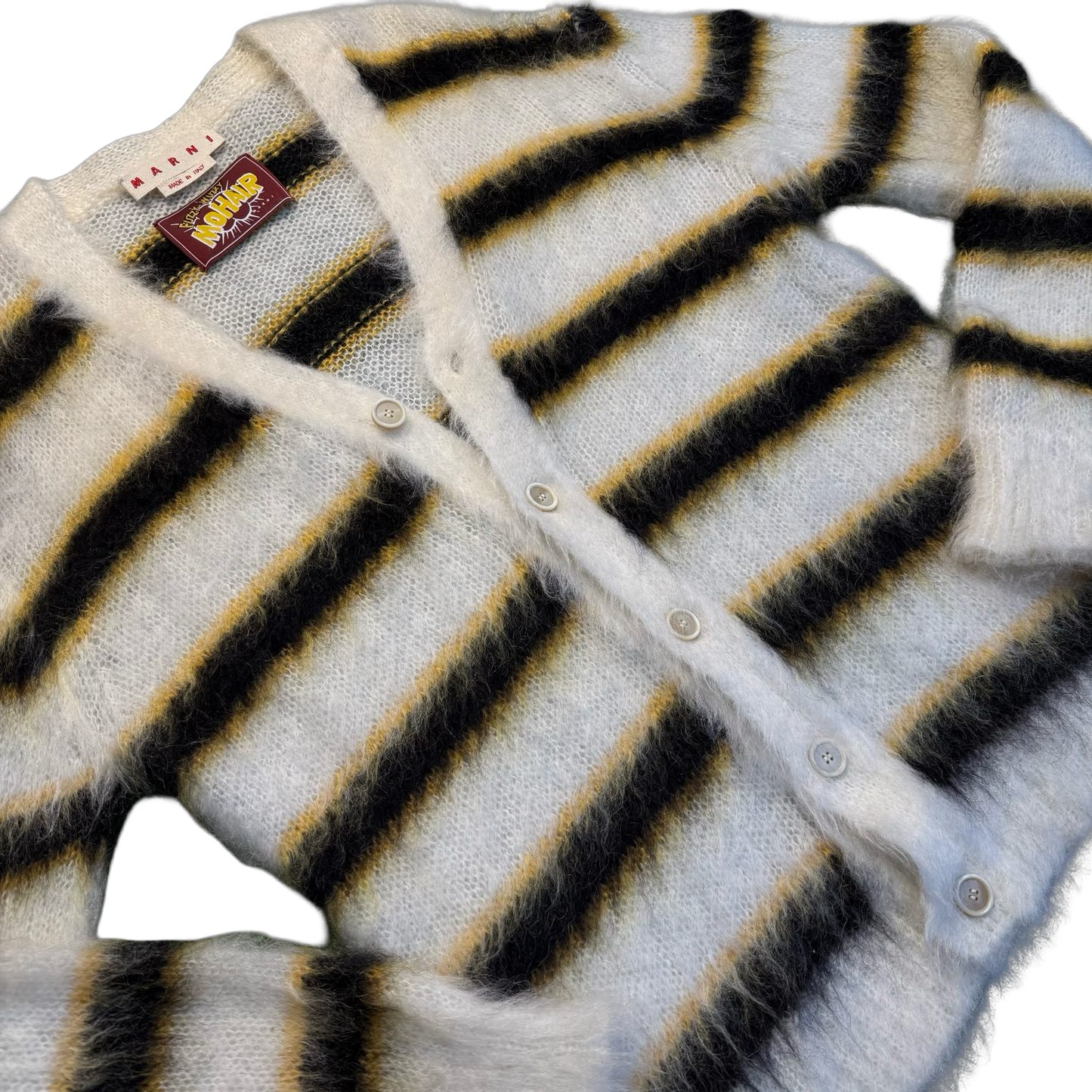 Marni Striped Long Sleeve Cardigan