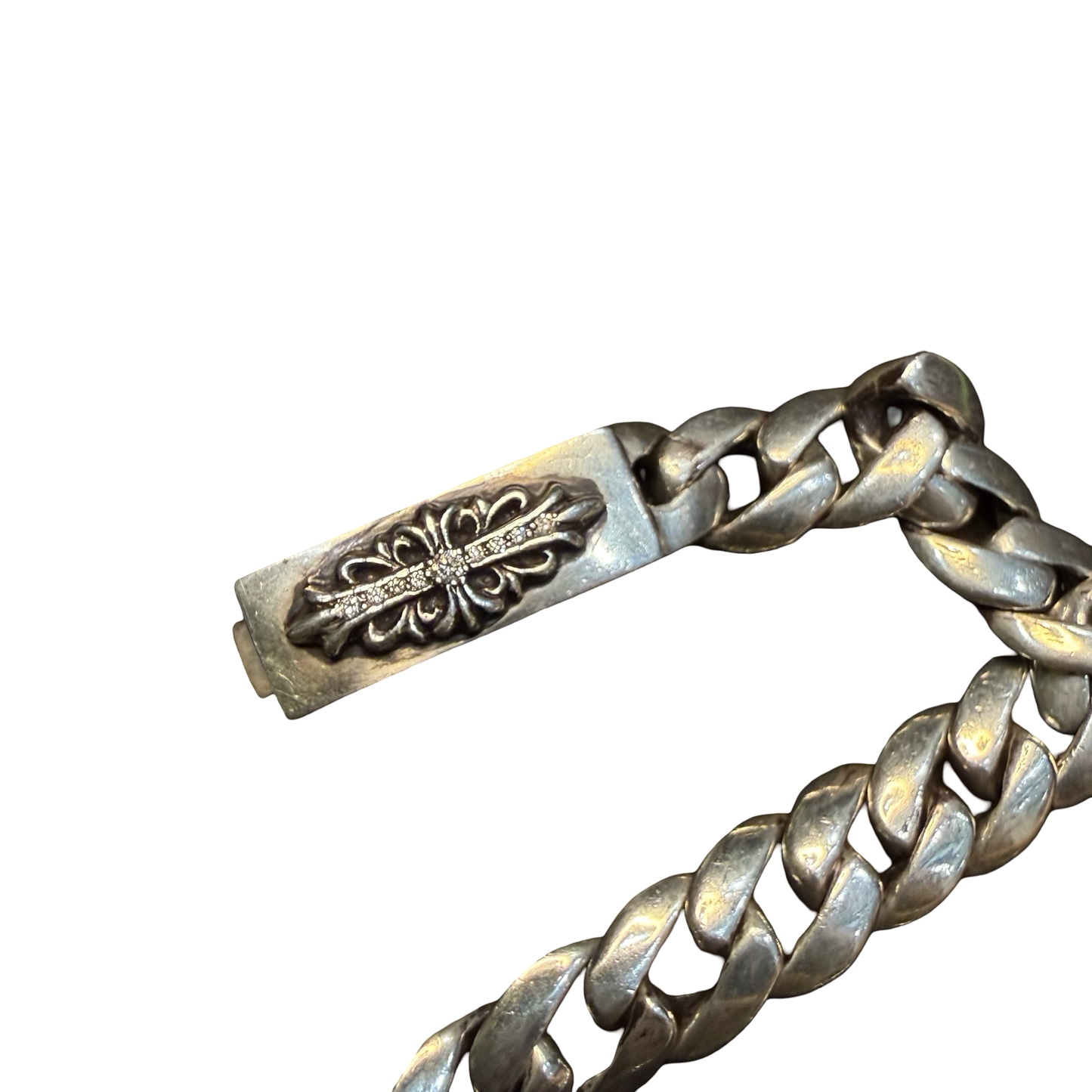 Chrome Hearts Diamond Floral ID Bracelet