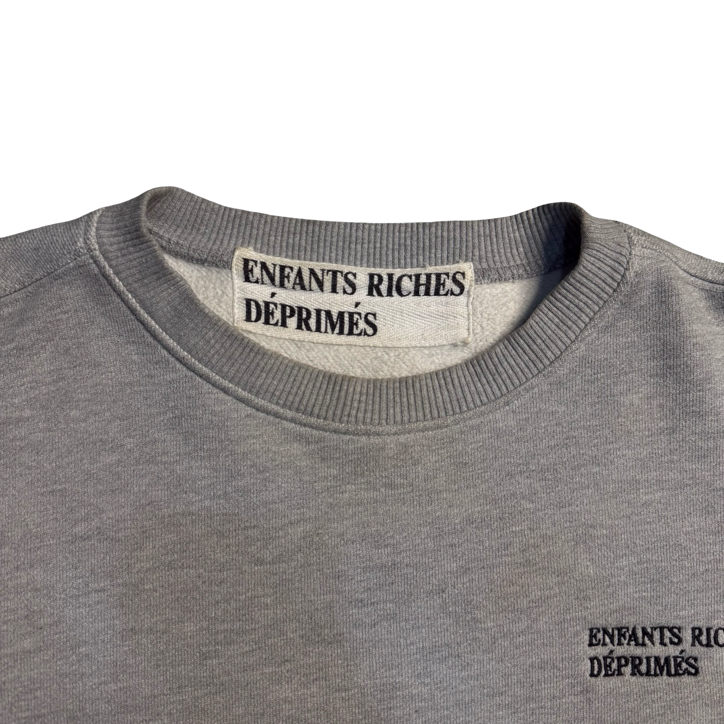 Enfants Riches Déprimés Grey Paint Logo Sweatshirt