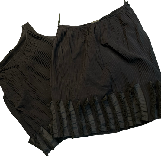 Fendi Ruffled Top and Skirt Set