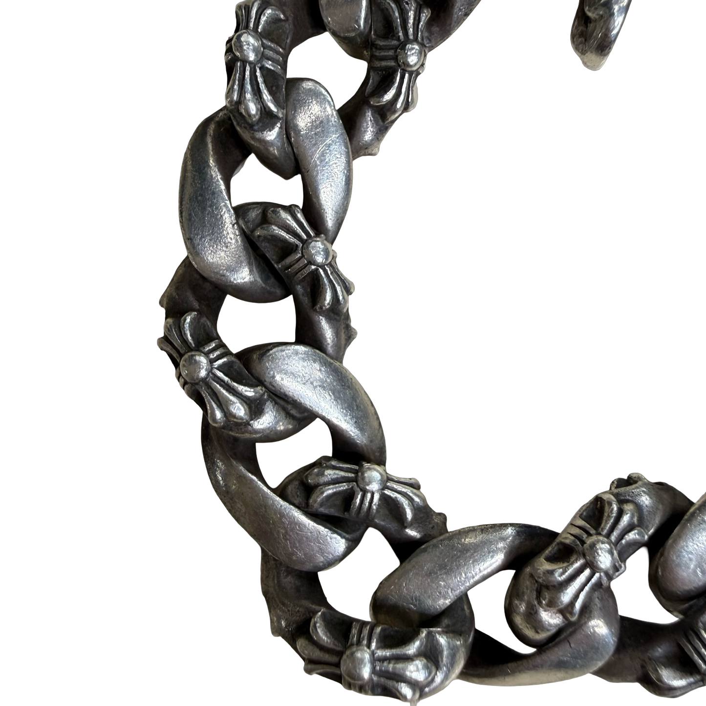 Chrome Hearts Fancy Link Lobster Clasp Bracelet