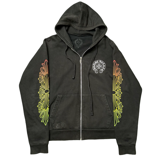 Chrome Hearts Floral Gradient Zip Up Hoodie