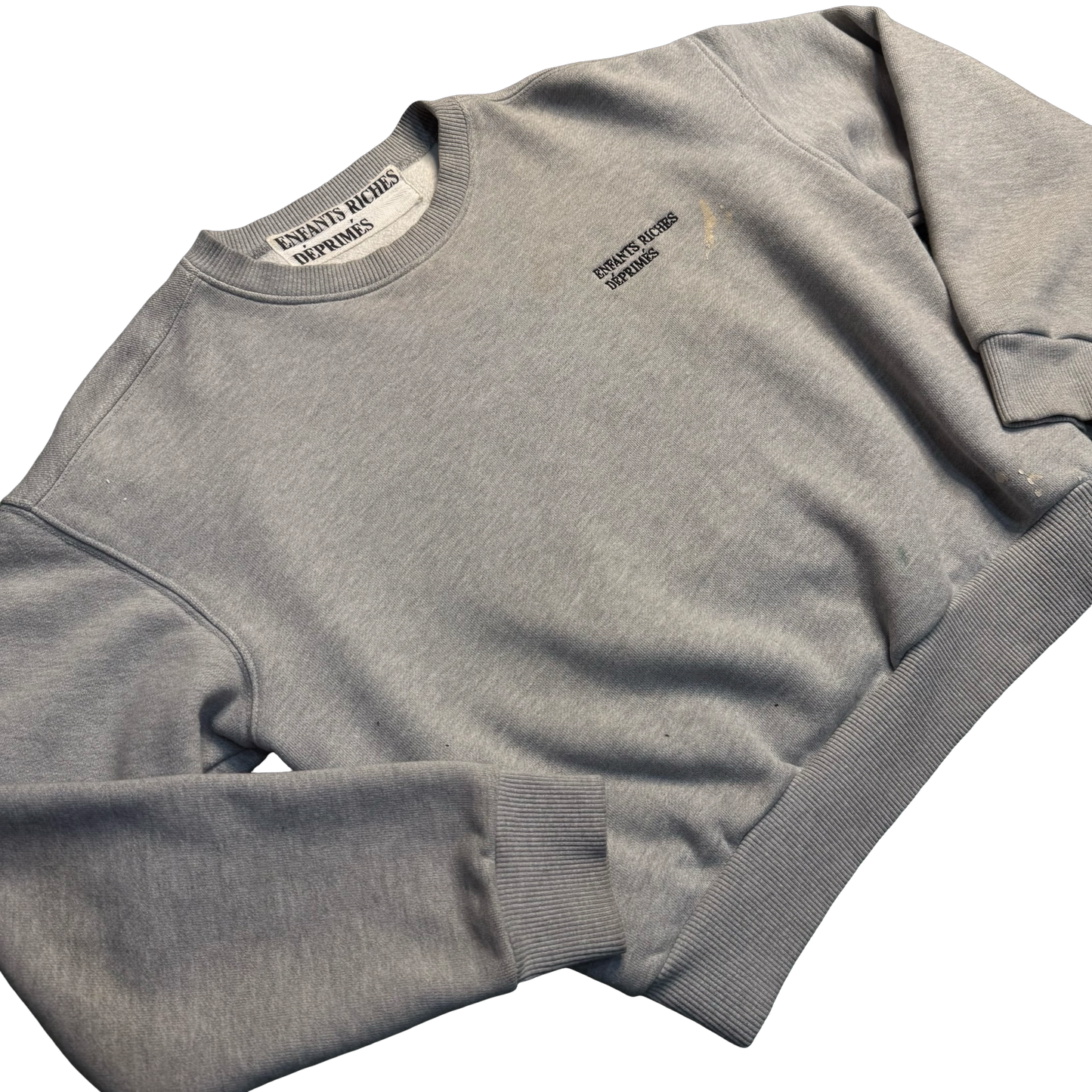 Enfants Riches Déprimés Grey Paint Logo Sweatshirt
