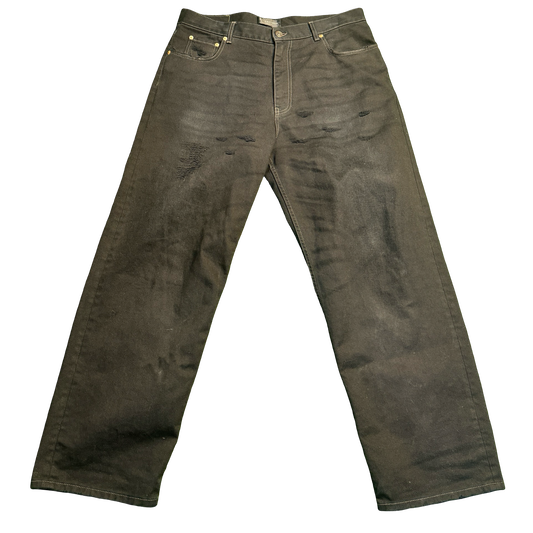 Balenciaga Black Baggy Distressed Denim