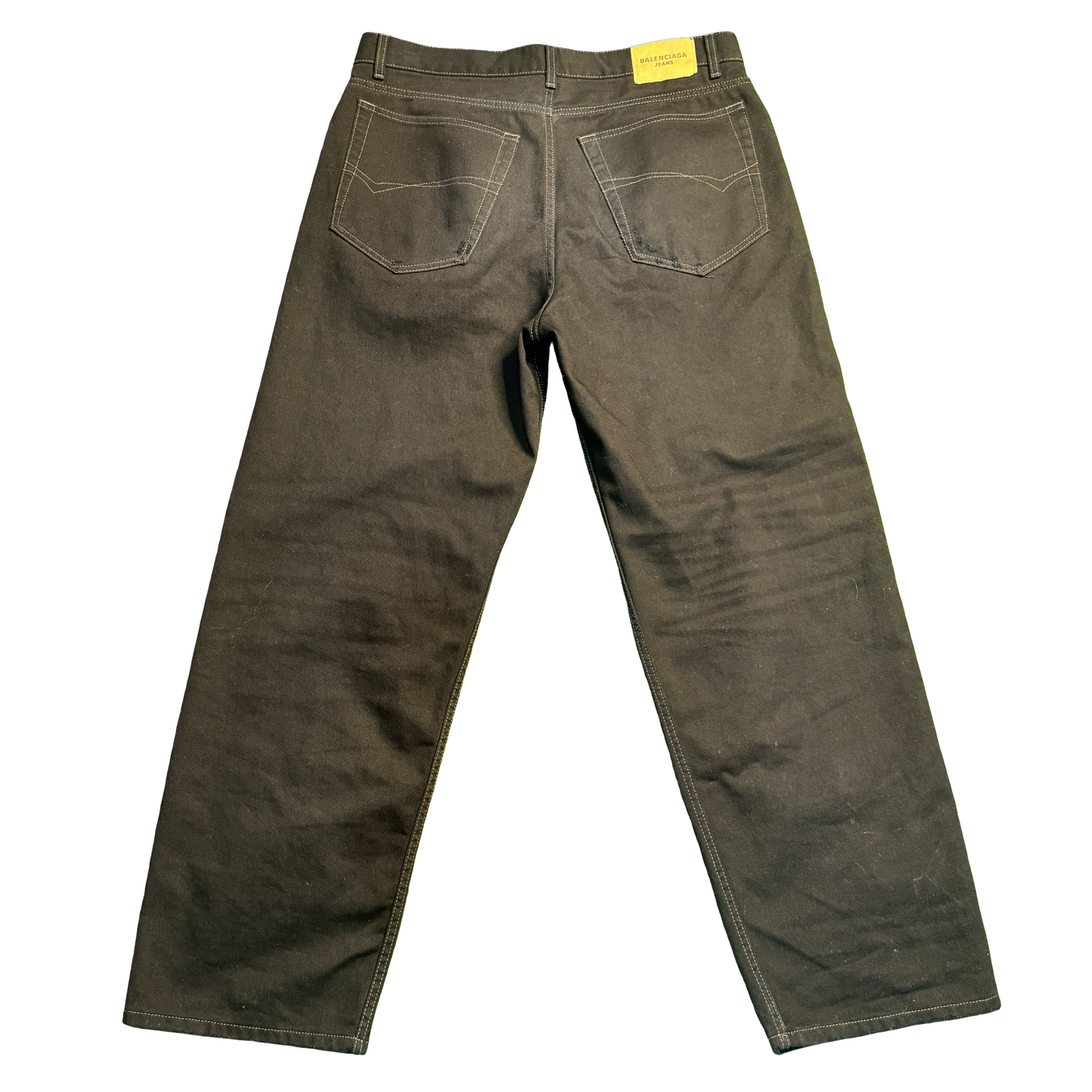 Balenciaga Black Baggy Distressed Denim