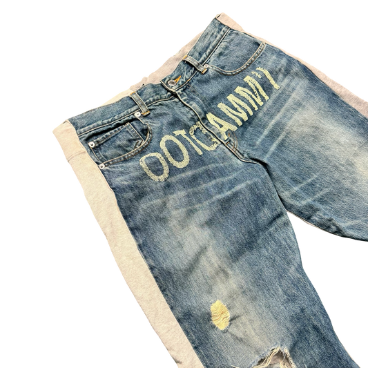 Undercover Autum/Winter 2002 “IMMADTOO” Hybrid Denim Jeans