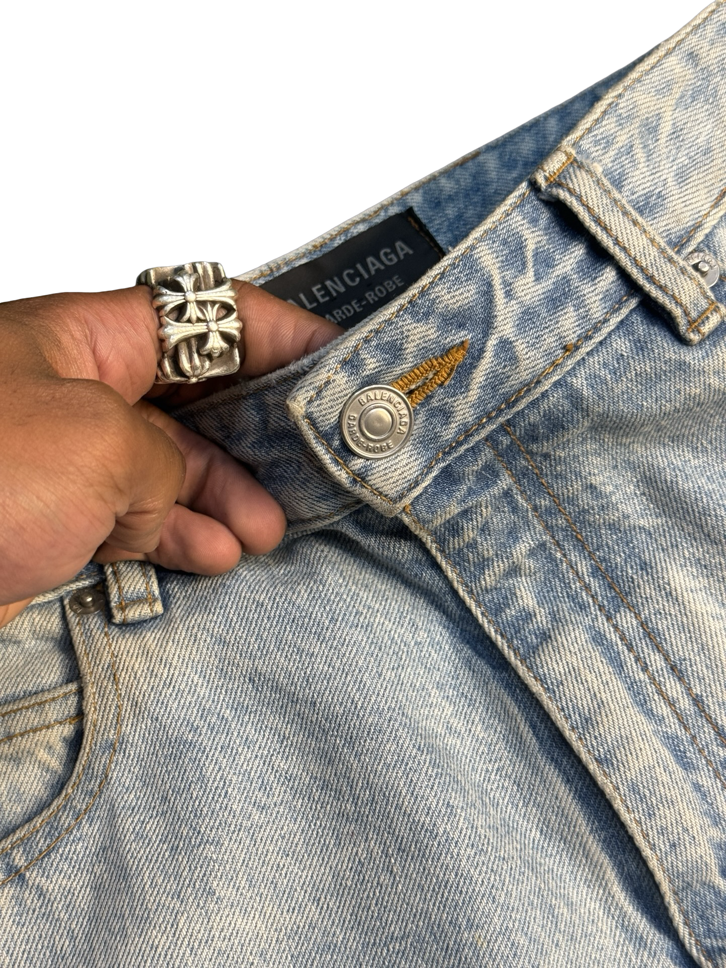 Balenciaga Light Washed Flared Denim