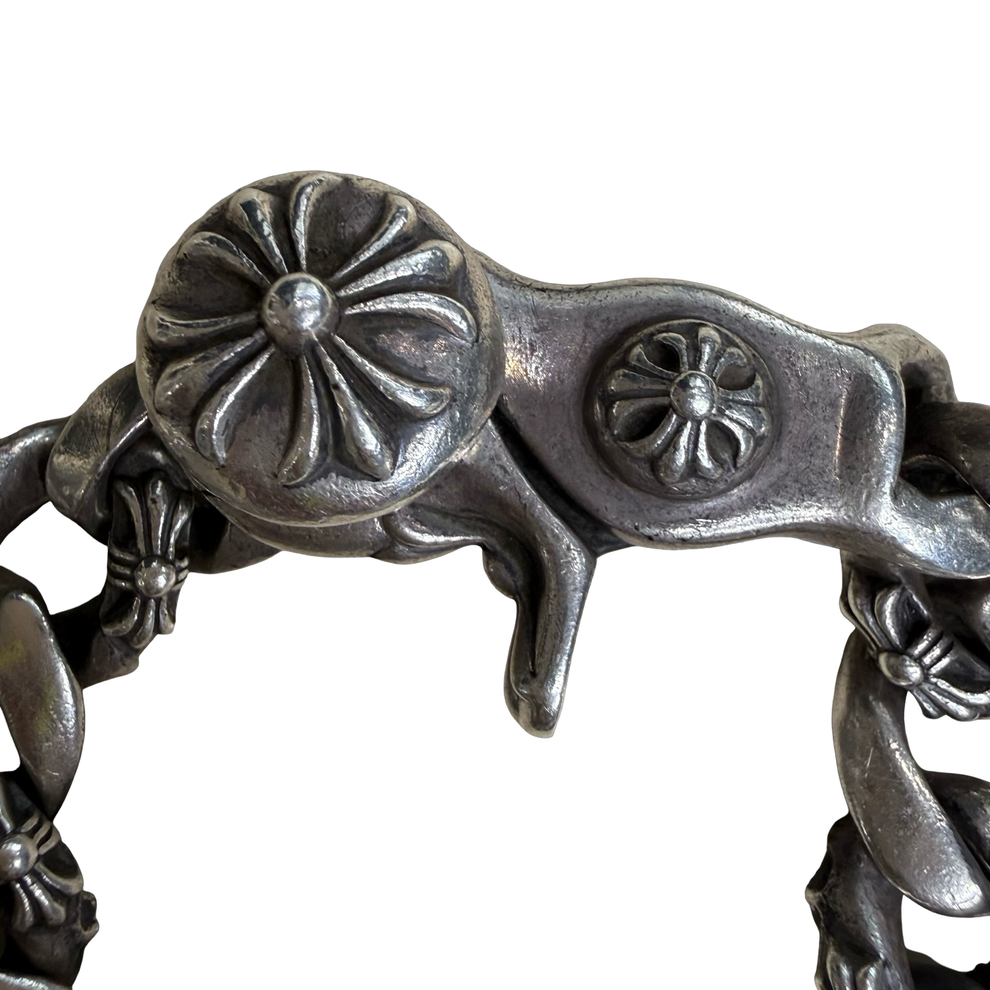 Chrome Hearts Fancy Link Lobster Clasp Bracelet