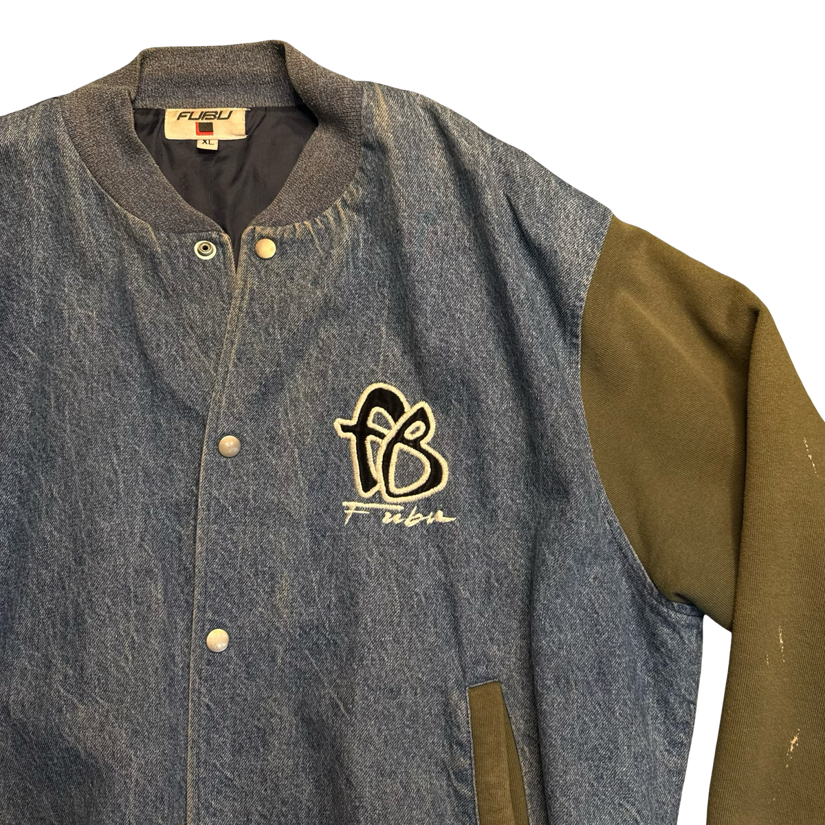 Vintage Fubu Denim Varsity Jacket