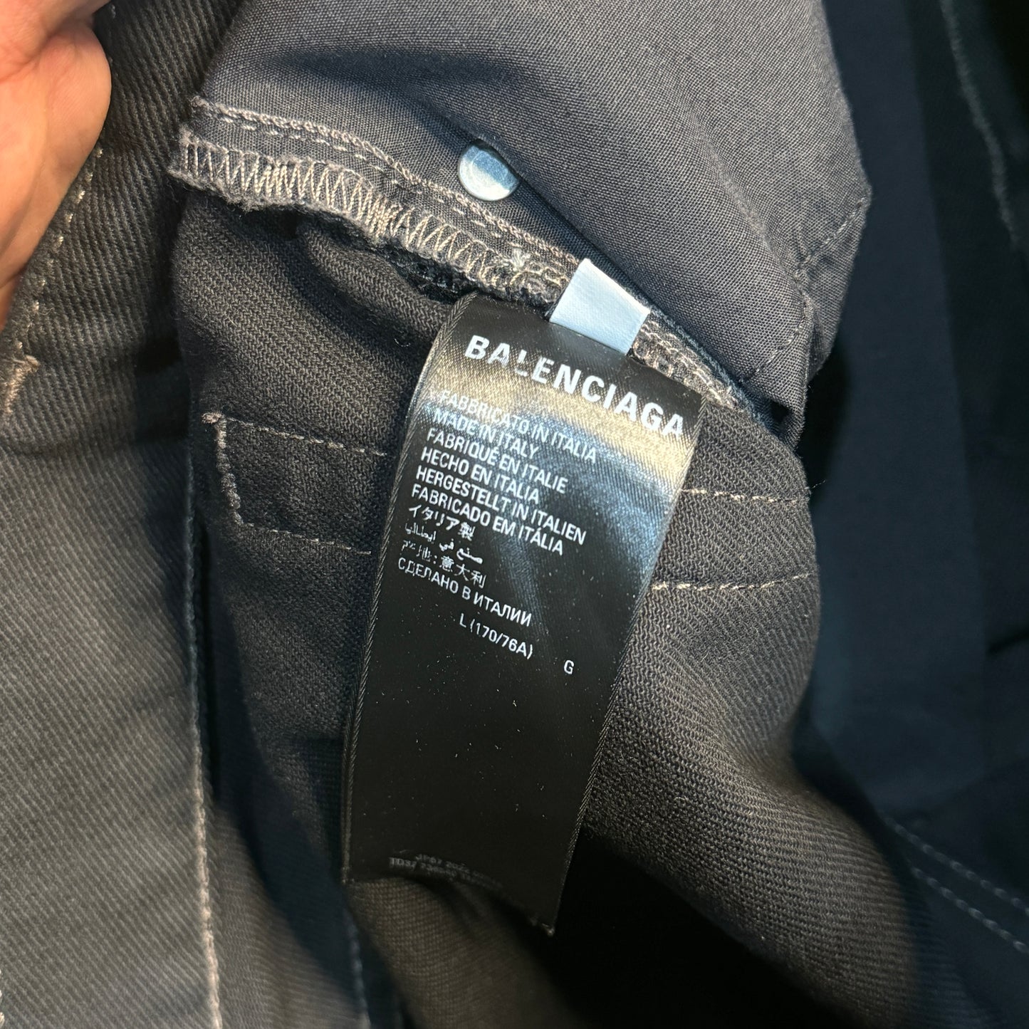 Balenciaga Black Baggy Distressed Denim