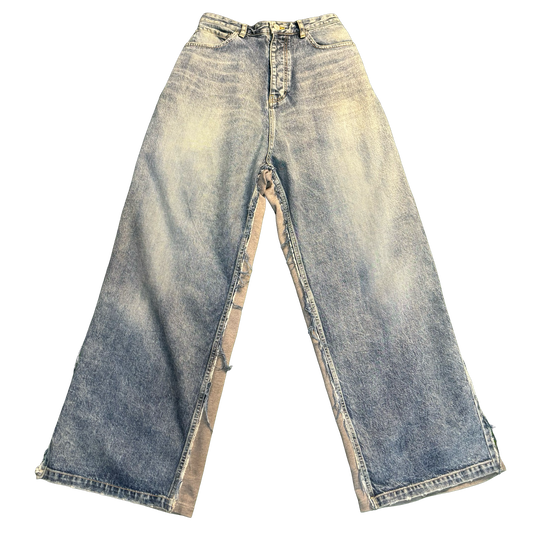 Balenciaga Hybrid Distressed Denim Pants