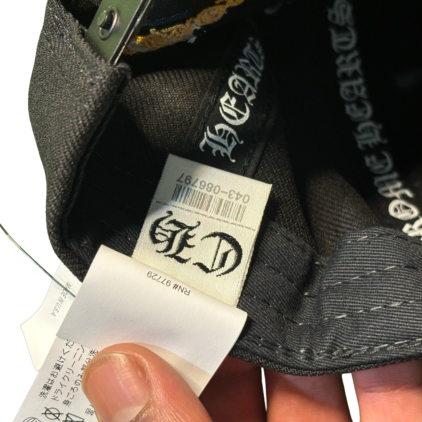 Chrome Hearts Black/Gold Baseball Hat