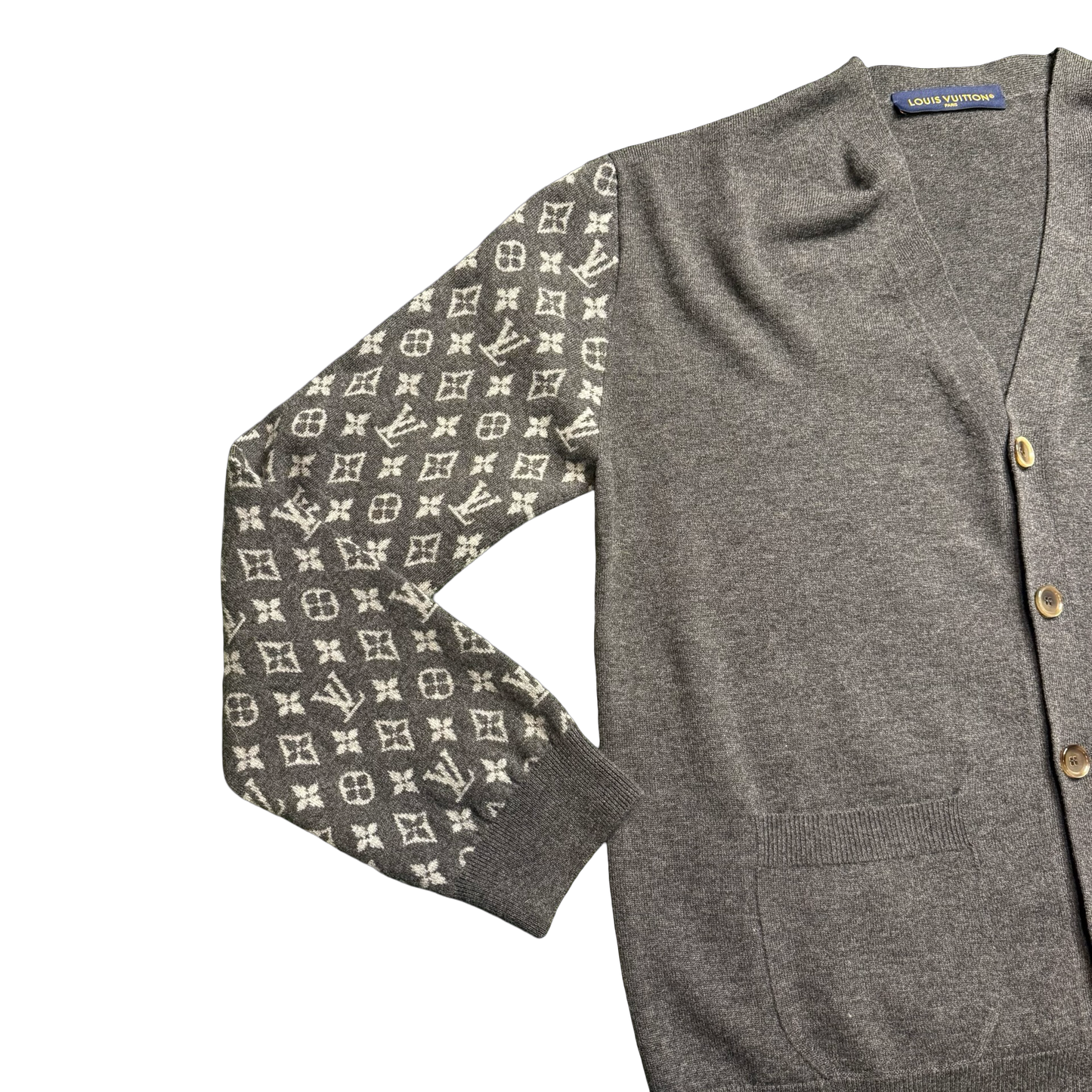Louis Vuitton Monogram Mix Cashmere Cardigan