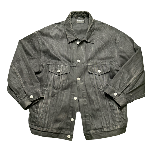 Balenciaga Denim Paris Logo Jacket
