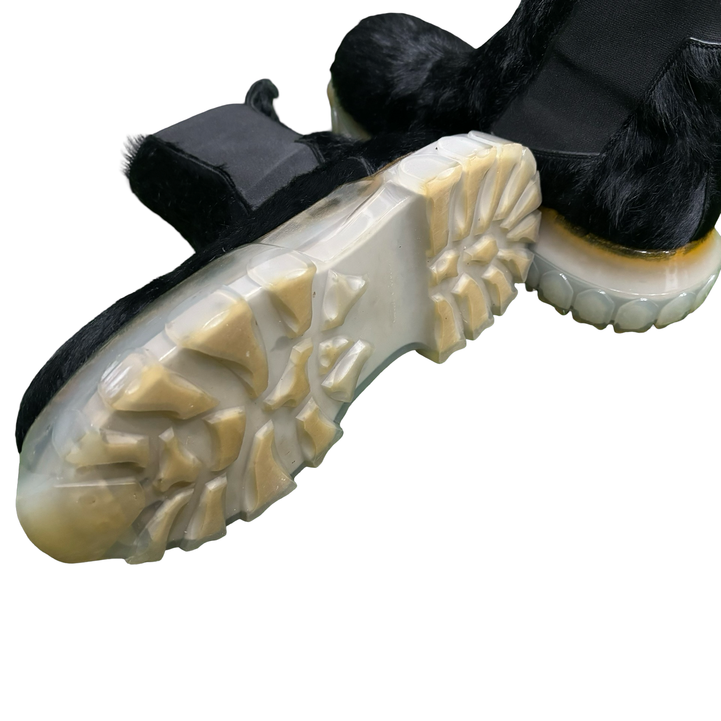 Rick Owens Pony Hair Tractor Boots