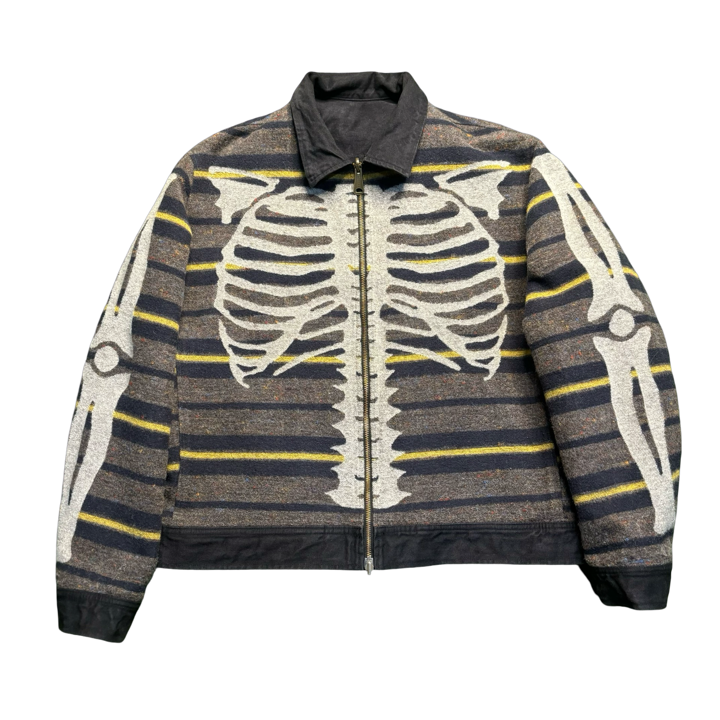 Kapital Denim Bone Lining Reversible Zip-Up Work Jacket