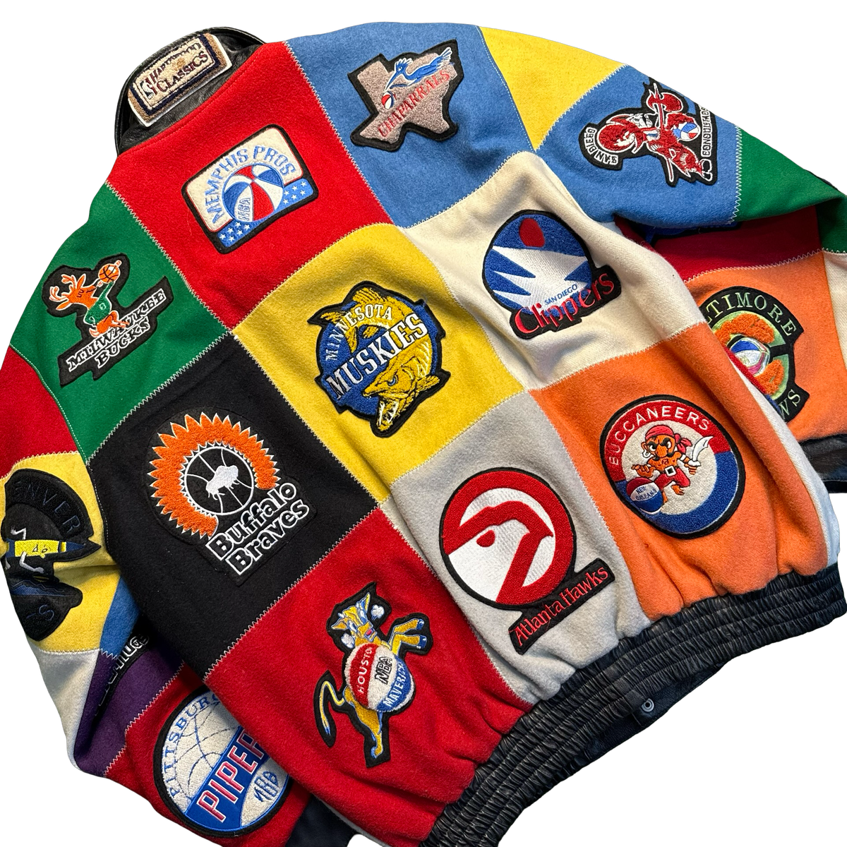 Vintage Jeff Hamilton NBA Patchwork Bomber