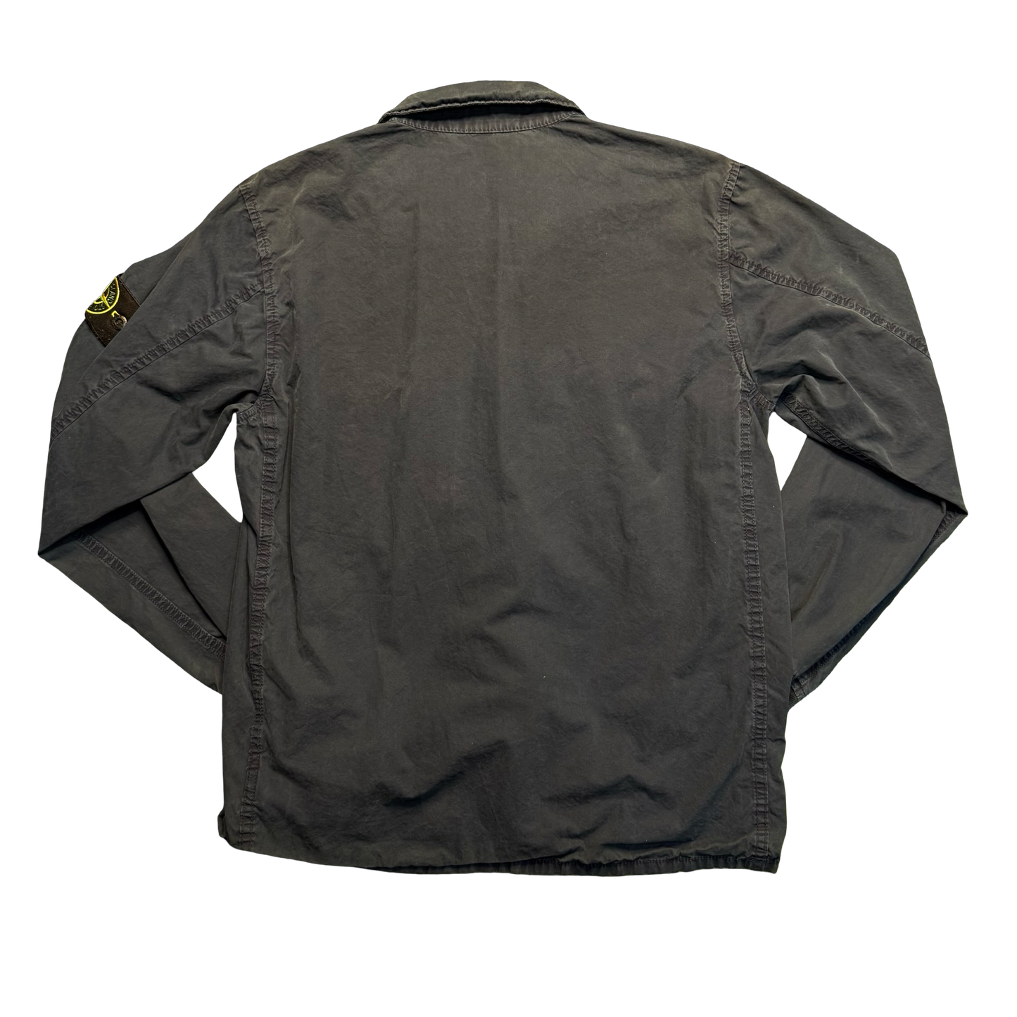 Stone Island Brushed Cotton Canvas Zip Overshirt