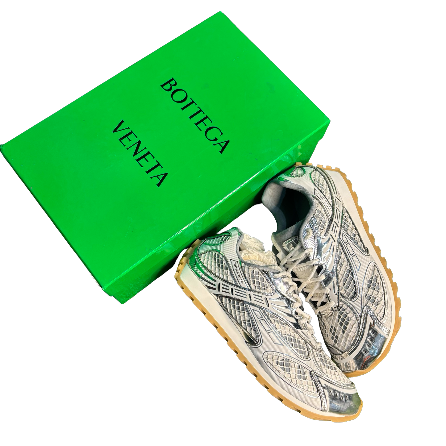 Bottega Venetta White/Silver Orbit Runners