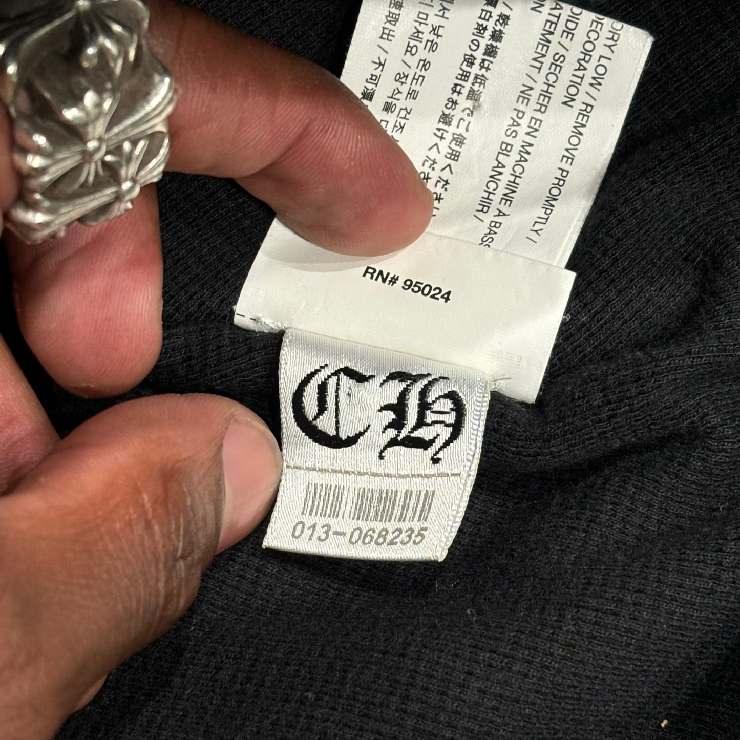 Chrome Hearts Vintage Thermal Zip-Up Hoodie