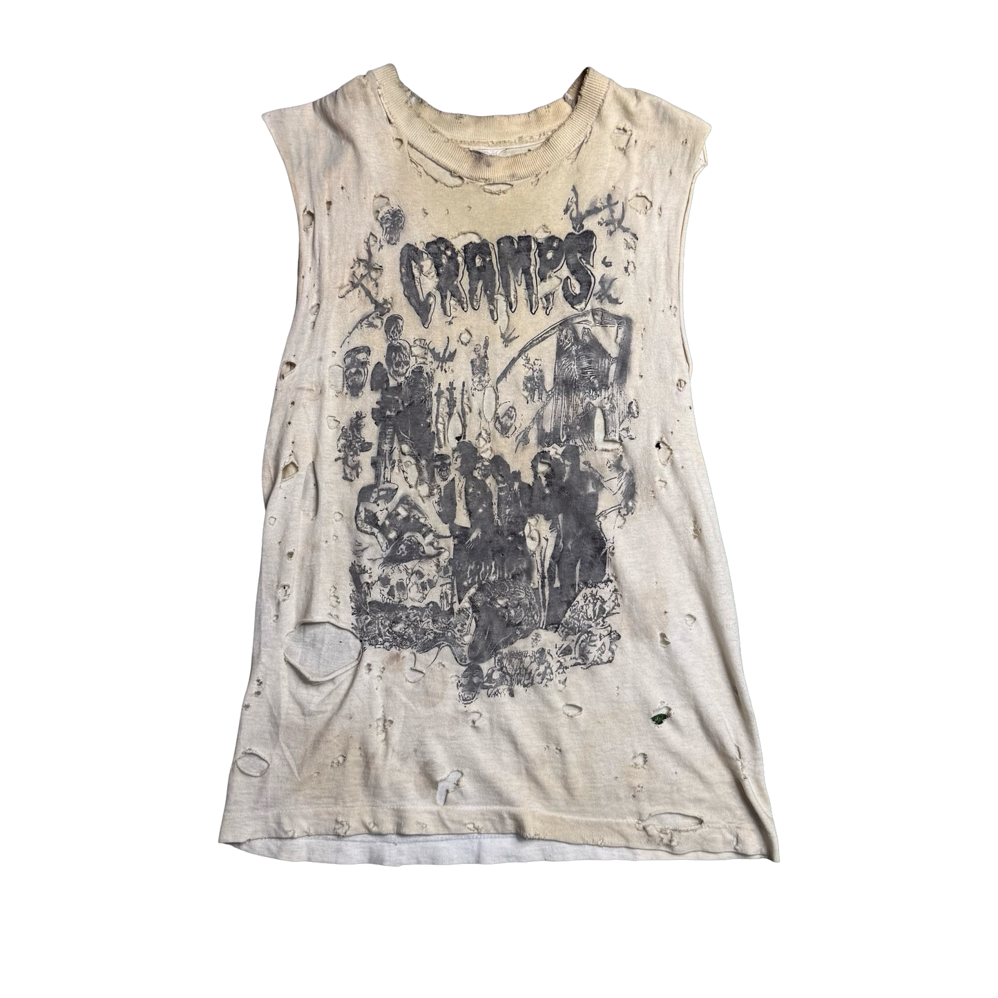 Vintage 1980s The Cramps Cut-Off