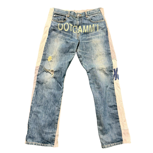 Undercover Autum/Winter 2002 “IMMADTOO” Hybrid Denim Jeans