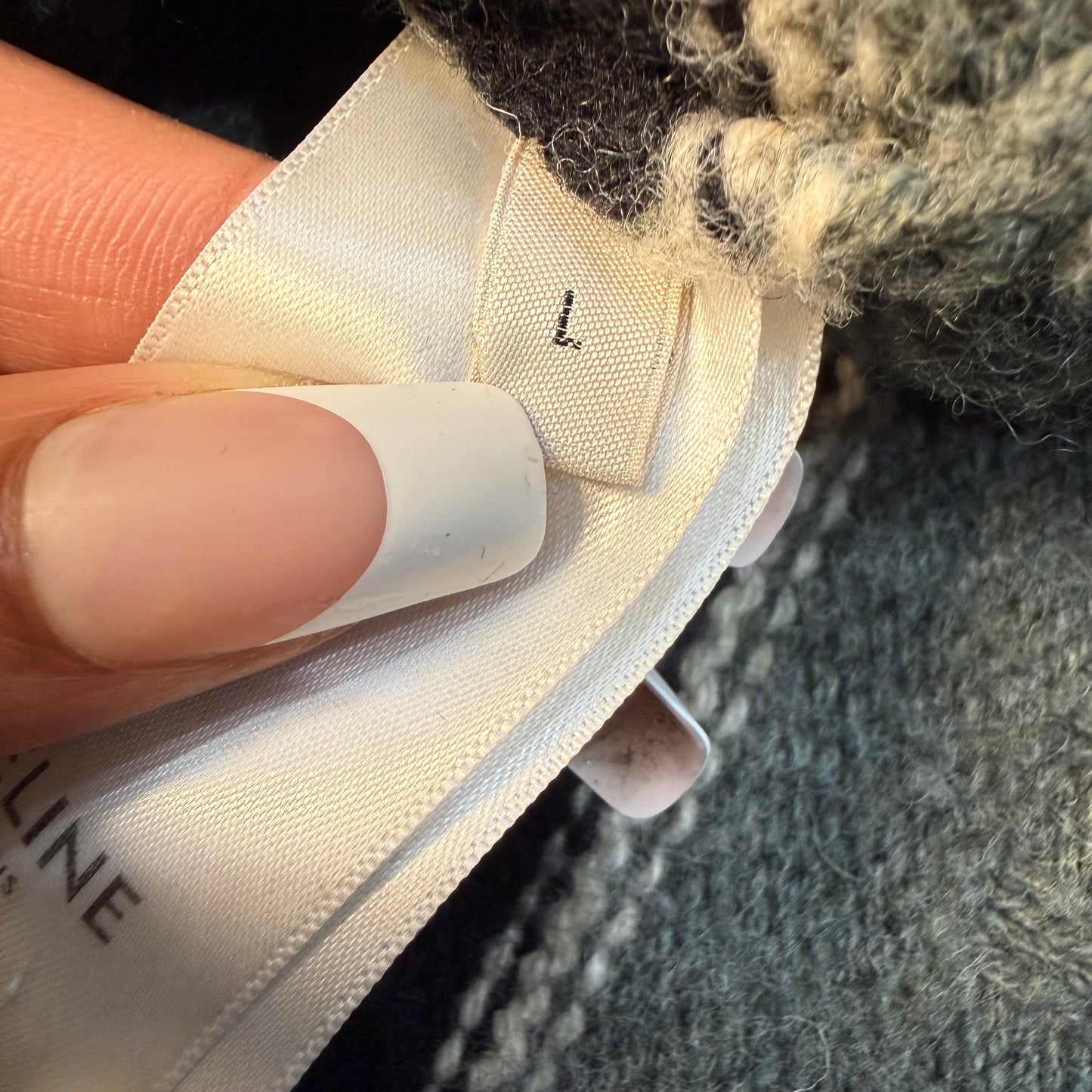 Celine Logo-Embroidered Striped Wool Sweater