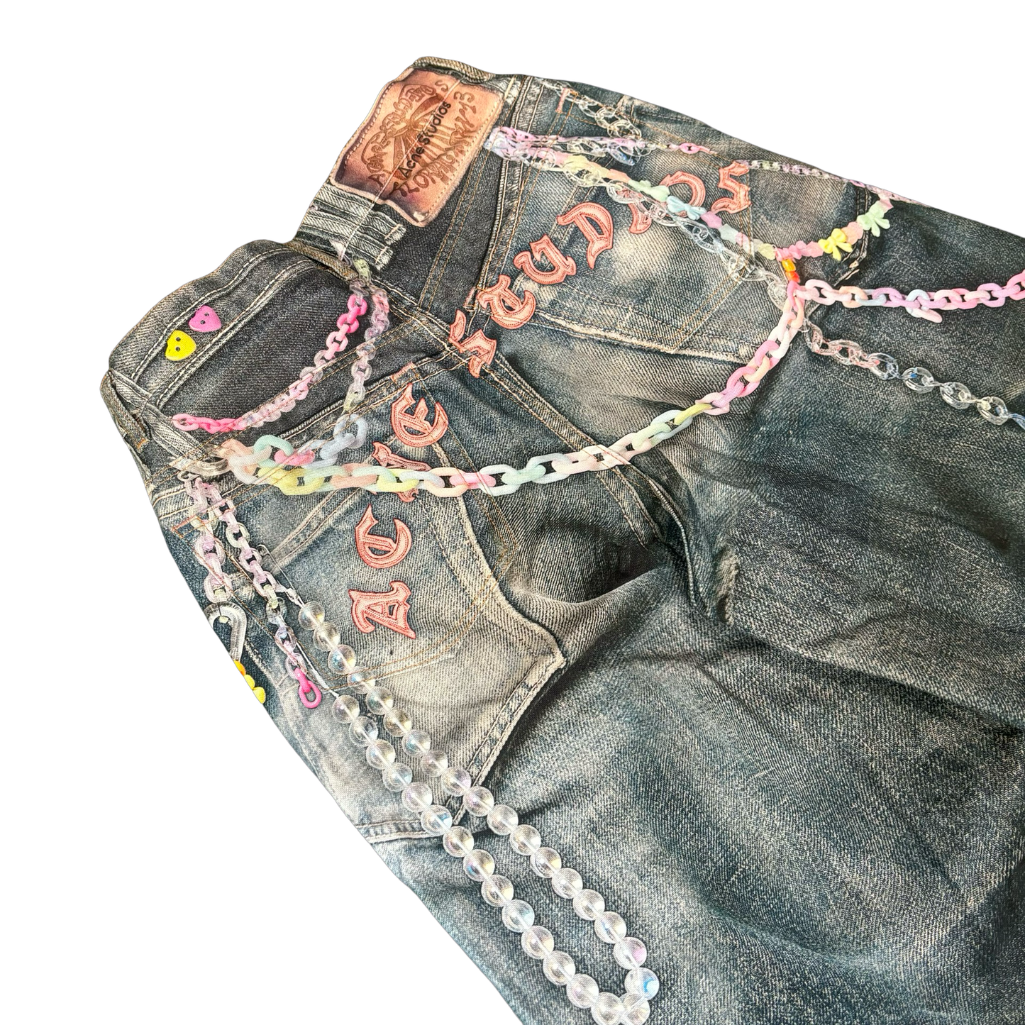 Acne Studios Trompe l’oeil Denim Shorts