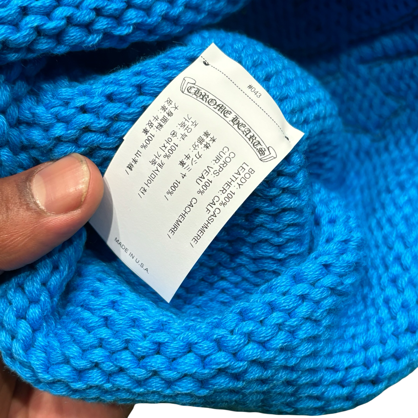 Chrome Hearts Cashmere Cemetery Cross Beanie