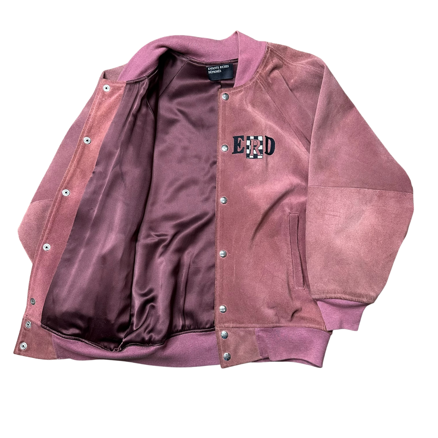 Enfants Riches Deprimes Suede Embroidered Bomber Jacket