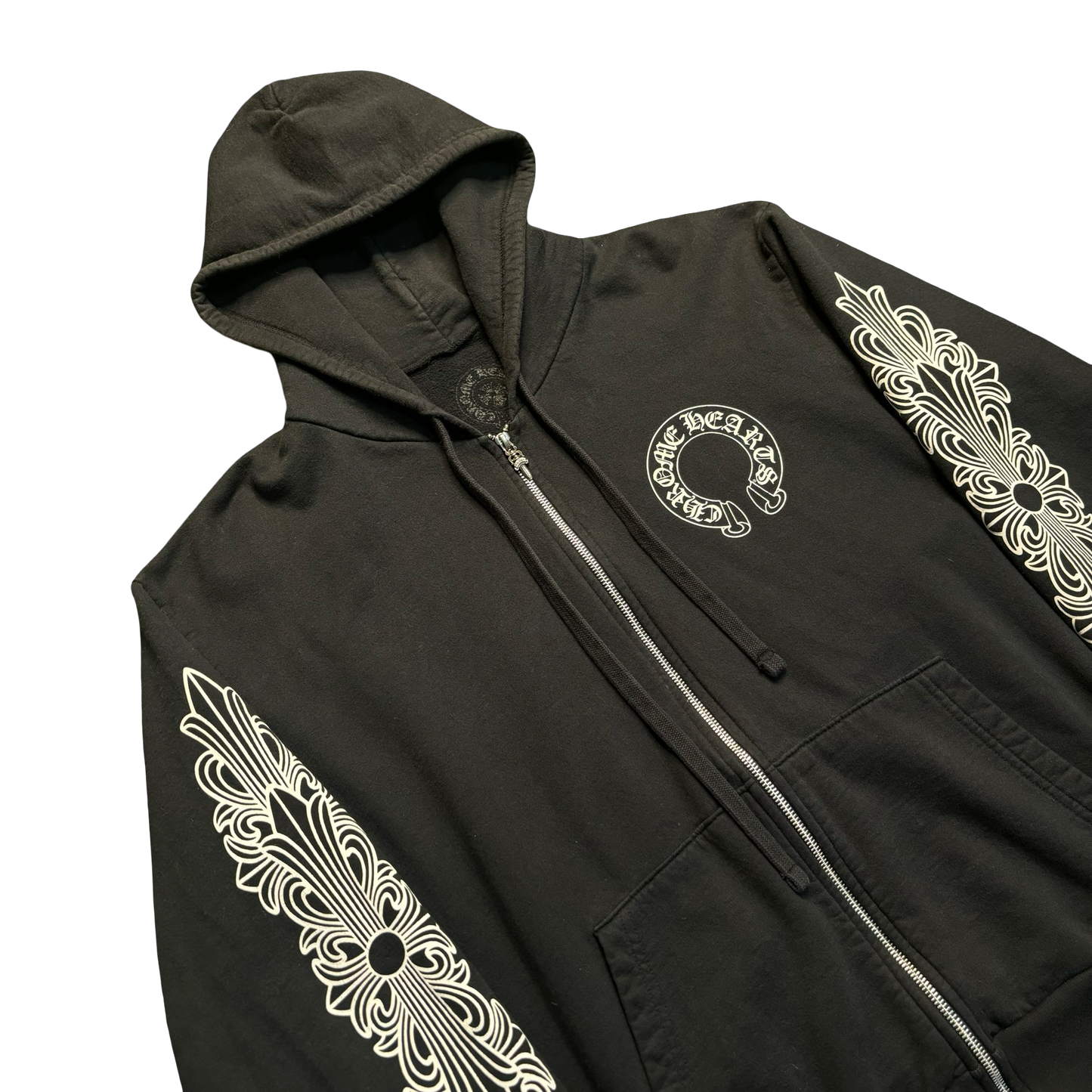 Chrome Hearts Floral Zip-Up Hoodie