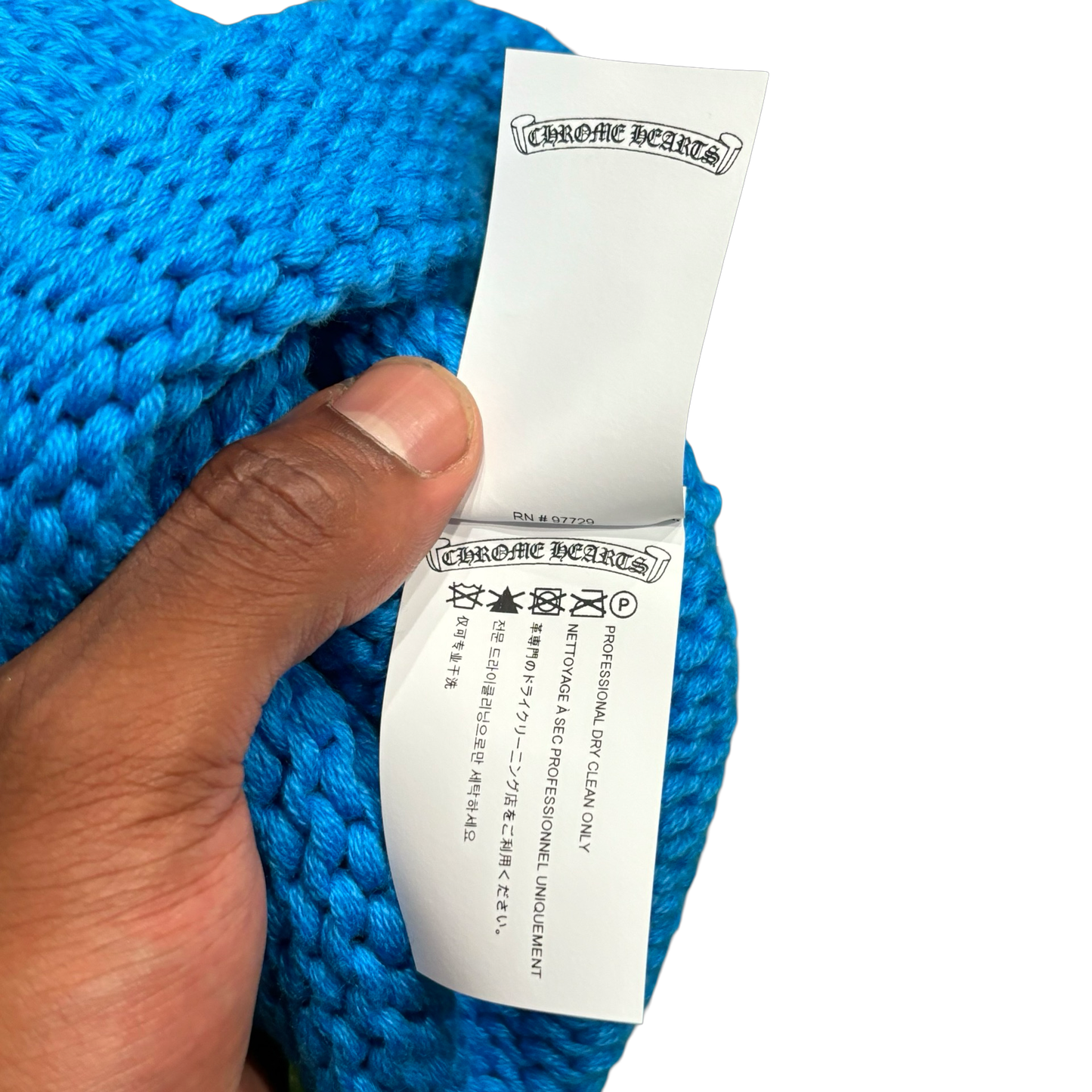 Chrome Hearts Cashmere Cemetery Cross Beanie