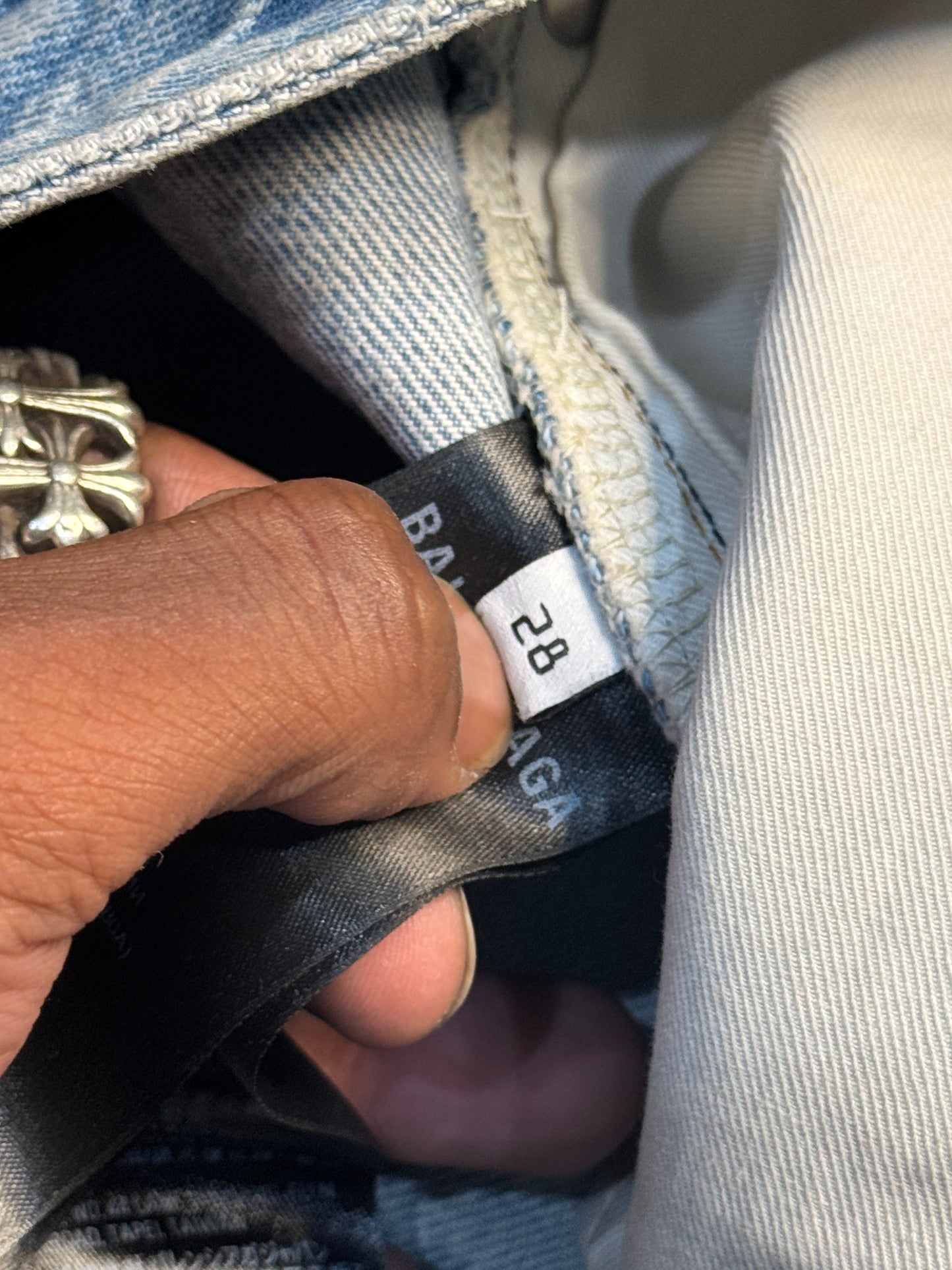 Balenciaga Light Washed Flared Denim