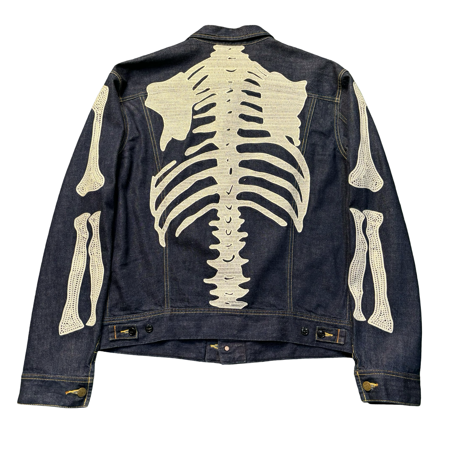 Kapital Indigo Embroidered Bone Denim Jacket